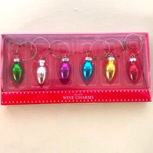 Christmas ornament wine charms